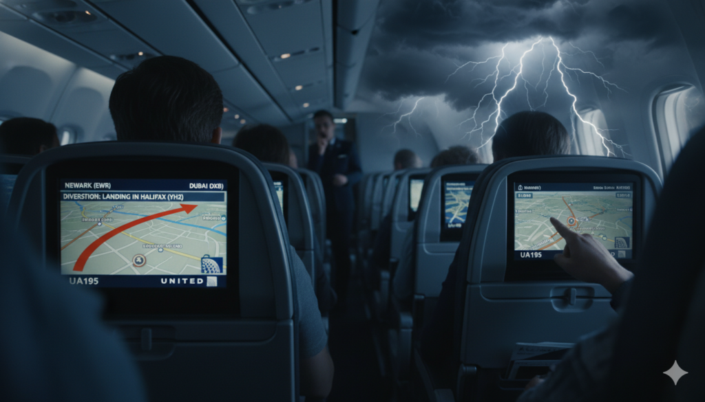 United Flight UA195 Diversion Halifax